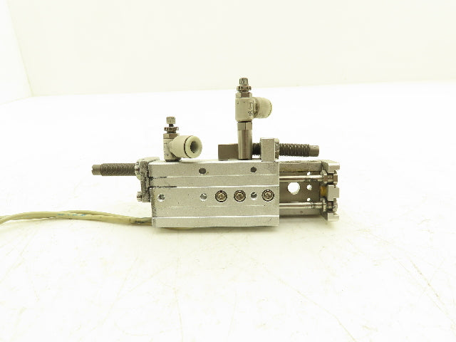 SMC MXQ8-30B Pneumatic Air Slide Table Cylinder w/Shocks 8mm Bore 30mm Stroke