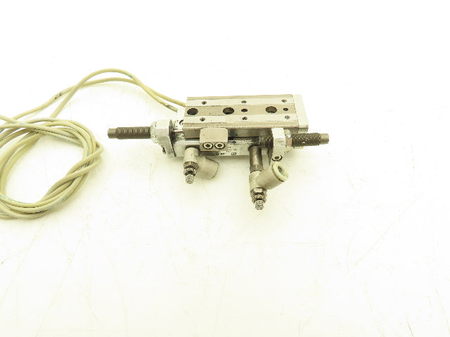 SMC MXQ8-30B Pneumatic Air Slide Table Cylinder w/Shocks 8mm Bore 30mm Stroke