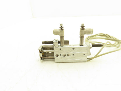 SMC MXQ8L-30B Pneumatic Air Slide Table Cylinder w/Shocks 8mm Bore 30mm Stroke