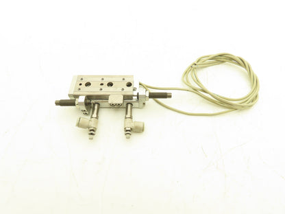 SMC MXQ8L-30B Pneumatic Air Slide Table Cylinder w/Shocks 8mm Bore 30mm Stroke