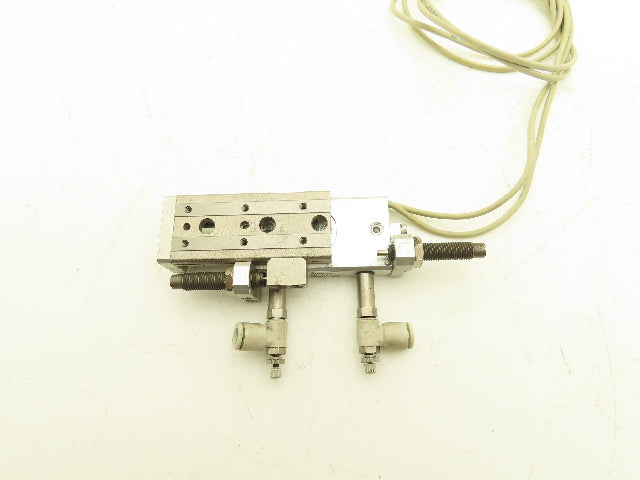 SMC MXQ8L-30B Pneumatic Air Slide Table Cylinder w/Shocks 8mm Bore 30mm Stroke