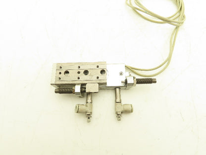 SMC MXQ8L-30B Pneumatic Air Slide Table Cylinder w/Shocks 8mm Bore 30mm Stroke