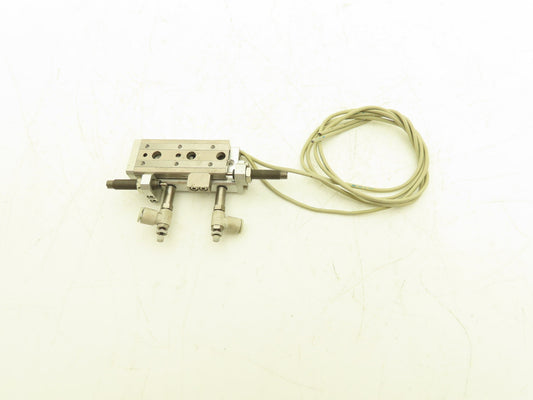 SMC MXQ8L-30B Pneumatic Air Slide Table Cylinder w/Shocks 8mm Bore 30mm Stroke