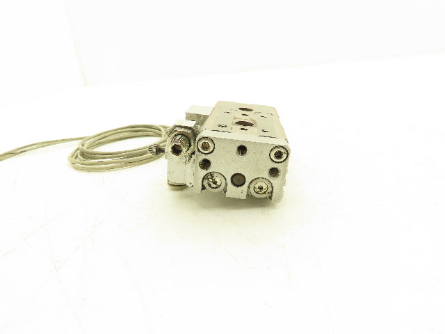 SMC MXQ12-10AS Pneumatic Air Slide Table Cylinder w/Stop 12mm Bore 10mm Stroke