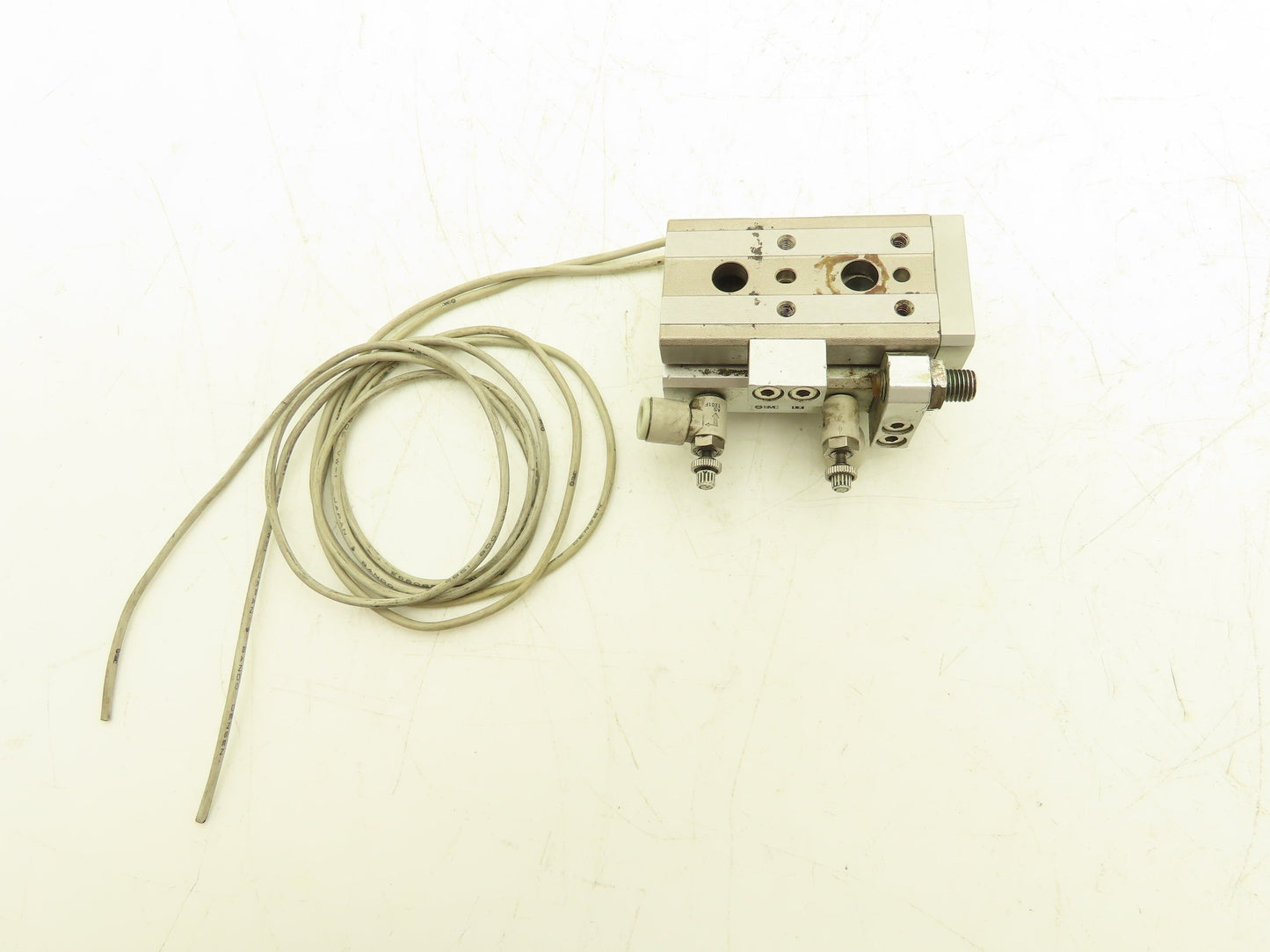 SMC MXQ12-10AS Pneumatic Air Slide Table Cylinder w/Stop 12mm Bore 10mm Stroke