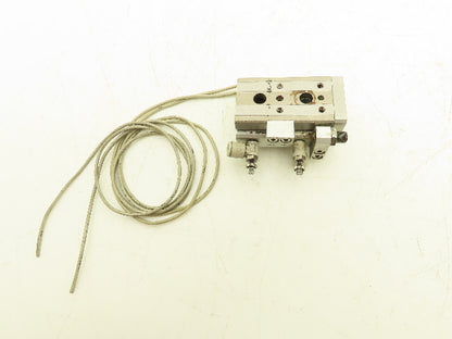 SMC MXQ12-10AS Pneumatic Air Slide Table Cylinder w/Stop 12mm Bore 10mm Stroke