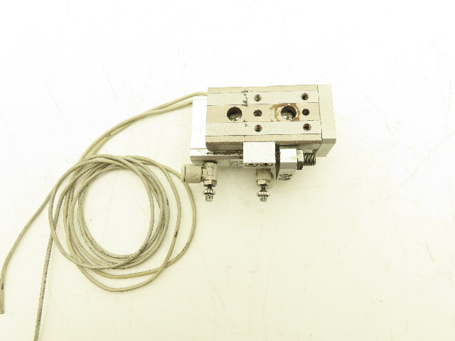 SMC MXQ12-10AS Pneumatic Air Slide Table Cylinder w/Stop 12mm Bore 10mm Stroke