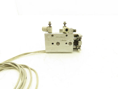 SMC MXQ12-10AS Pneumatic Air Slide Table Cylinder w/Stop 12mm Bore 10mm Stroke