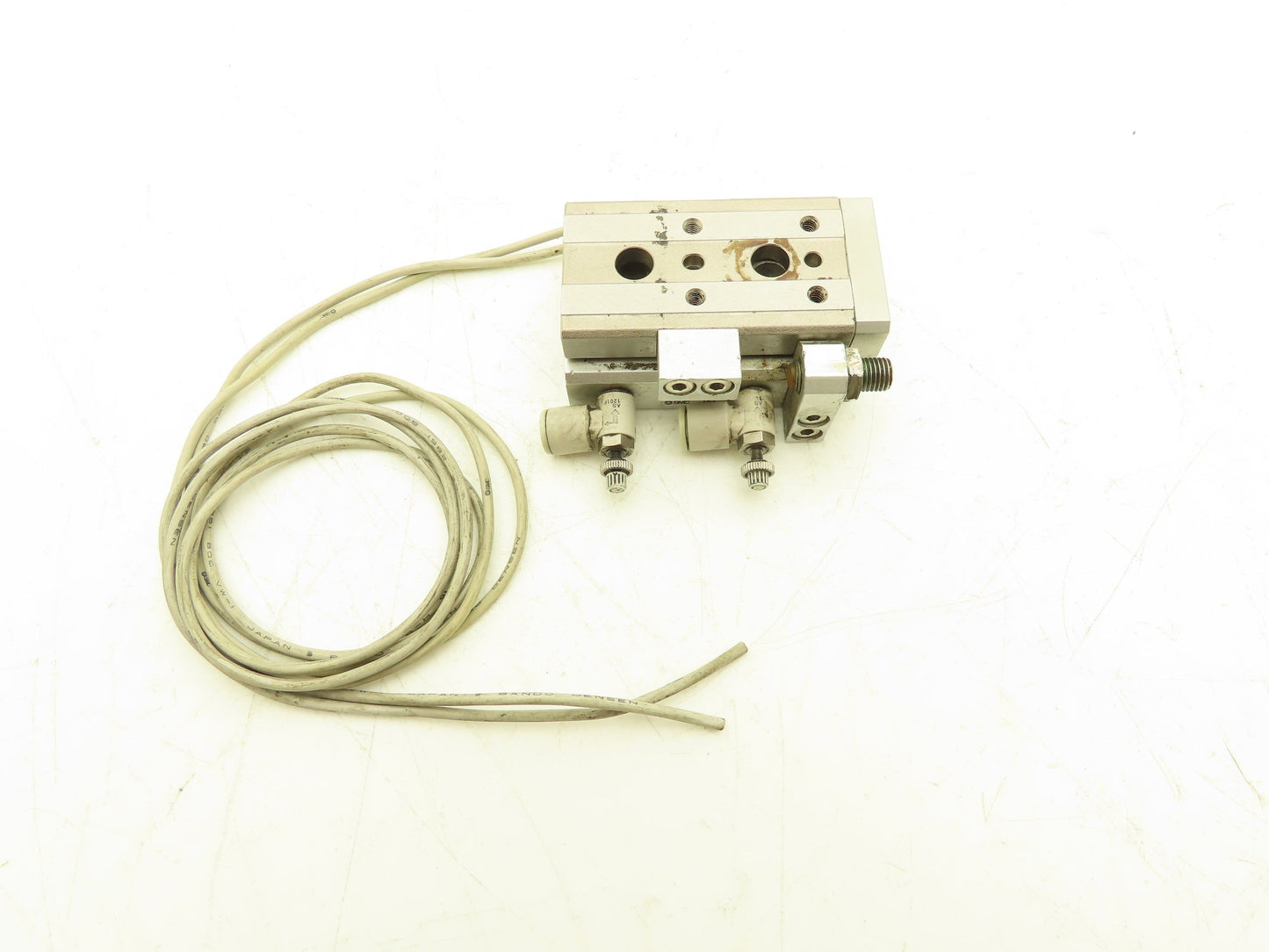 SMC MXQ12-10AS Pneumatic Air Slide Table Cylinder w/Stop 12mm Bore 10mm Stroke