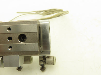 SMC MXQ12L-10AS Pneumatic Air Slide Table Cylinder w/Stop 12mm Bore 10mm Stroke