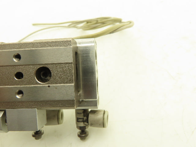 SMC MXQ12L-10AS Pneumatic Air Slide Table Cylinder w/Stop 12mm Bore 10mm Stroke