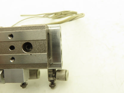 SMC MXQ12L-10AS Pneumatic Air Slide Table Cylinder w/Stop 12mm Bore 10mm Stroke