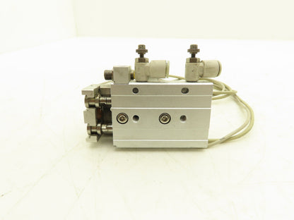 SMC MXQ12L-10AS Pneumatic Air Slide Table Cylinder w/Stop 12mm Bore 10mm Stroke