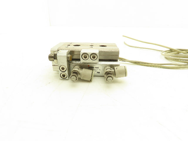 SMC MXQ12L-10AS Pneumatic Air Slide Table Cylinder w/Stop 12mm Bore 10mm Stroke