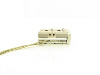 SMC MXQ12L-10AS Pneumatic Air Slide Table Cylinder w/Stop 12mm Bore 10mm Stroke