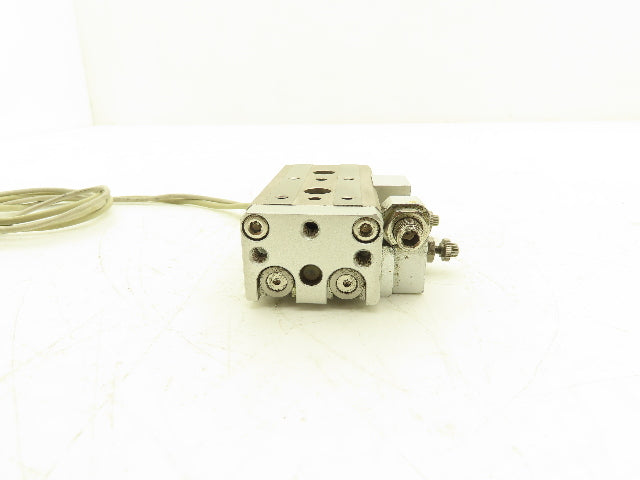 SMC MXQ12L-10AS Pneumatic Air Slide Table Cylinder w/Stop 12mm Bore 10mm Stroke