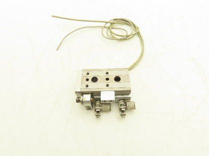 SMC MXQ12L-10AS Pneumatic Air Slide Table Cylinder w/Stop 12mm Bore 10mm Stroke