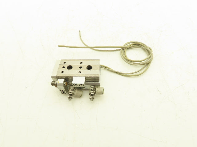 SMC MXQ12L-10AS Pneumatic Air Slide Table Cylinder w/Stop 12mm Bore 10mm Stroke