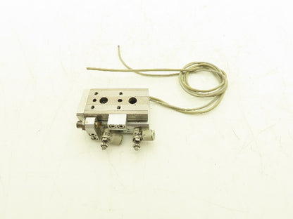 SMC MXQ12L-10AS Pneumatic Air Slide Table Cylinder w/Stop 12mm Bore 10mm Stroke