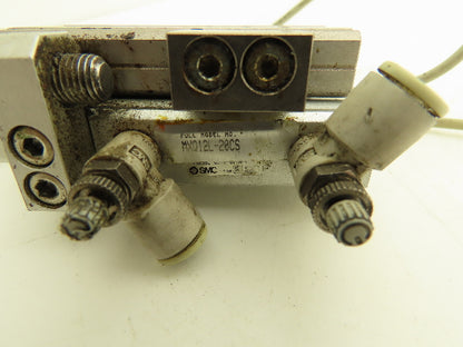 SMC MXQ12L-20CS Pneumatic Air Slide Table Cylinder w/Stop 12mm Bore 20mm Stroke