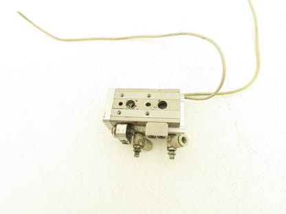 SMC MXQ12L-20CS Pneumatic Air Slide Table Cylinder w/Stop 12mm Bore 20mm Stroke