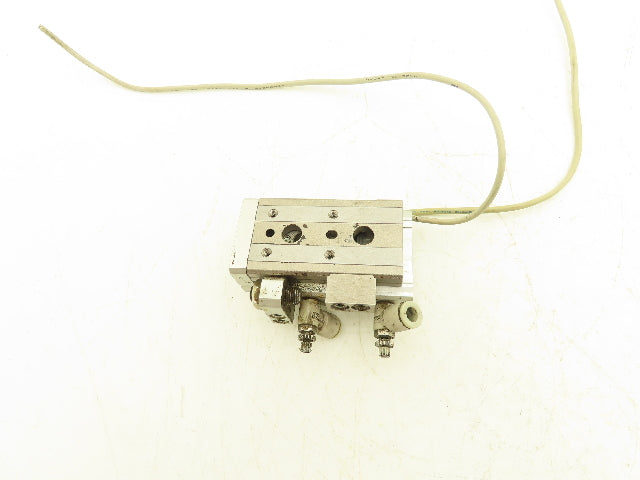 SMC MXQ12L-20CS Pneumatic Air Slide Table Cylinder w/Stop 12mm Bore 20mm Stroke