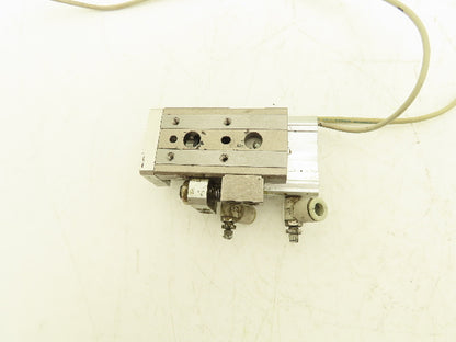 SMC MXQ12L-20CS Pneumatic Air Slide Table Cylinder w/Stop 12mm Bore 20mm Stroke