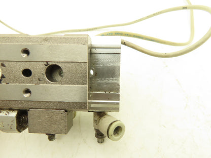 SMC MXQ12L-20CS Pneumatic Air Slide Table Cylinder w/Stop 12mm Bore 20mm Stroke