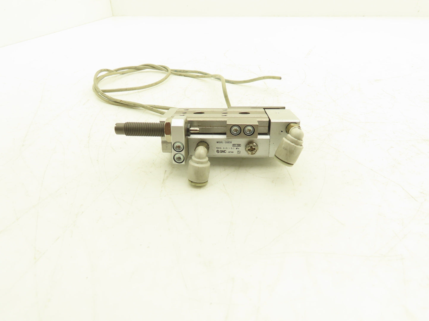 SMC MXQ8L-20BSR Pneumatic Air Slide Table Cylinder End Lock 8mm Bore 20mm Stroke