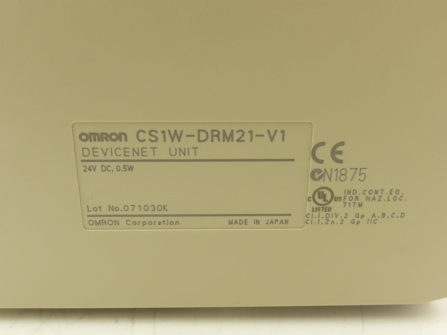 Omron CS1W-DRM21-V1 DeviceNet Unit 24VDC 0.5W  Lot of 3