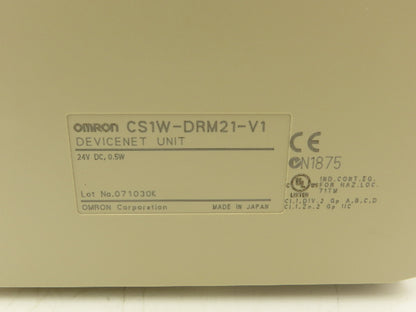 Omron CS1W-DRM21-V1 DeviceNet Unit 24VDC 0.5W  Lot of 3