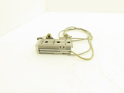 SMC MXQ8-30BS Pneumatic Air Slide Table Cylinder w/Shock 8mm Bore 30mm Stroke