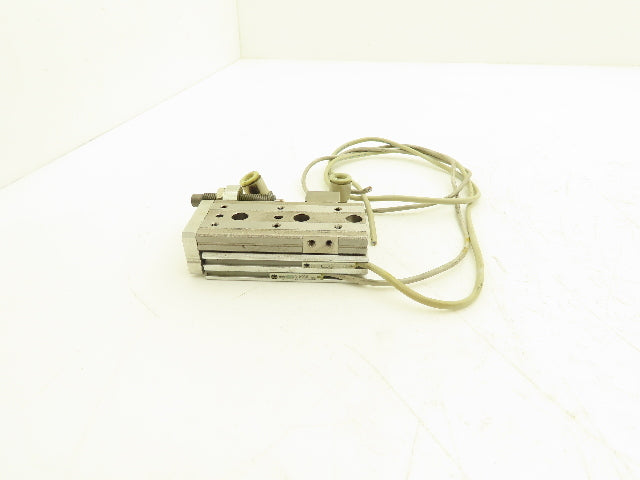 SMC MXQ8-30BS Pneumatic Air Slide Table Cylinder w/Shock 8mm Bore 30mm Stroke