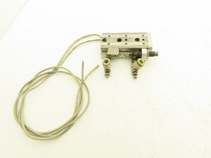 SMC MXQ8-30BS Pneumatic Air Slide Table Cylinder w/Shock 8mm Bore 30mm Stroke