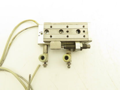 SMC MXQ8-30BS Pneumatic Air Slide Table Cylinder w/Shock 8mm Bore 30mm Stroke