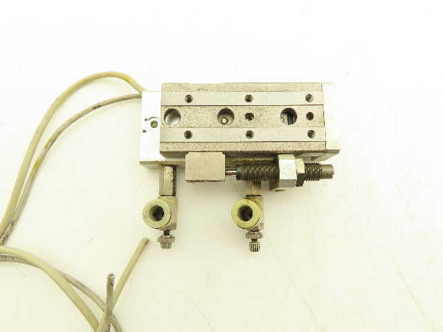 SMC MXQ8-30BS Pneumatic Air Slide Table Cylinder w/Shock 8mm Bore 30mm Stroke