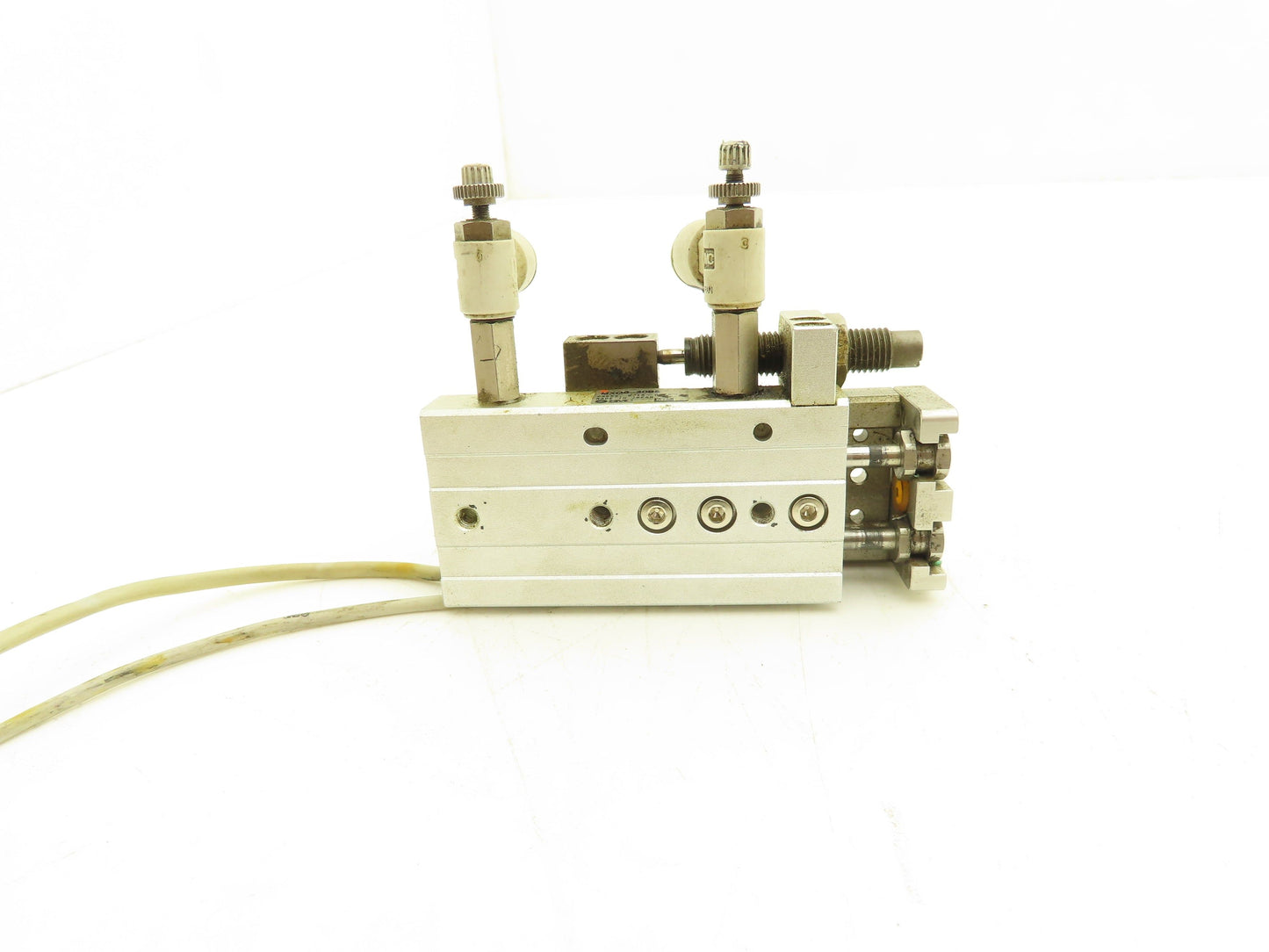 SMC MXQ8-30BS Pneumatic Air Slide Table Cylinder w/Shock 8mm Bore 30mm Stroke