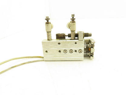 SMC MXQ8-30BS Pneumatic Air Slide Table Cylinder w/Shock 8mm Bore 30mm Stroke