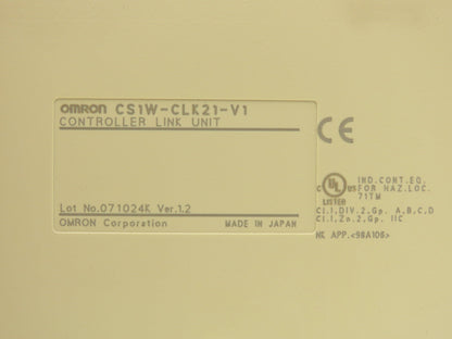 Omron CS1W-CLK21-V1 Controller Link Unit Version 1.2 Lot of 3