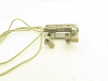 SMC MXQ8-30CS Pneumatic Air Slide Table Cylinder w/Shock 8mm Bore 30mm Stroke