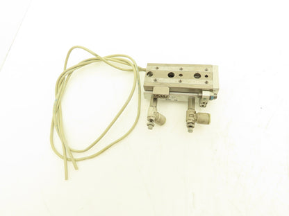 SMC MXQ8-30CS Pneumatic Air Slide Table Cylinder w/Shock 8mm Bore 30mm Stroke