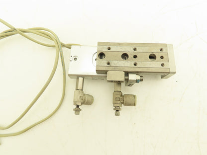 SMC MXQ8-30CS Pneumatic Air Slide Table Cylinder w/Shock 8mm Bore 30mm Stroke