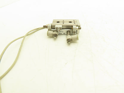 SMC MXQ8-20A Pneumatic Air Slide Table Cylinder w/Stops 8mm Bore 20mm Stroke