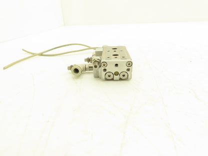 SMC MXQ8-20A Pneumatic Air Slide Table Cylinder w/Stops 8mm Bore 20mm Stroke