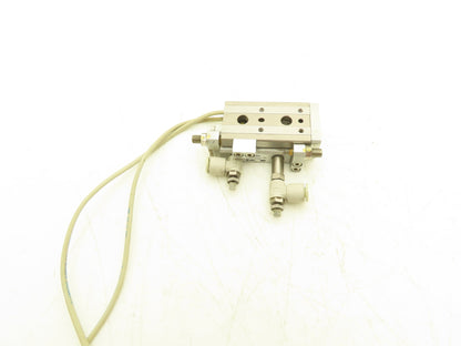 SMC MXQ8-20A Pneumatic Air Slide Table Cylinder w/Stops 8mm Bore 20mm Stroke