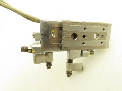 SMC MXQ8-20A Pneumatic Air Slide Table Cylinder w/Stops 8mm Bore 20mm Stroke