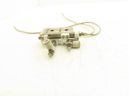 SMC MXQ8L-20A Pneumatic Air Slide Table Cylinder w/Stops 8mm Bore 20mm Stroke