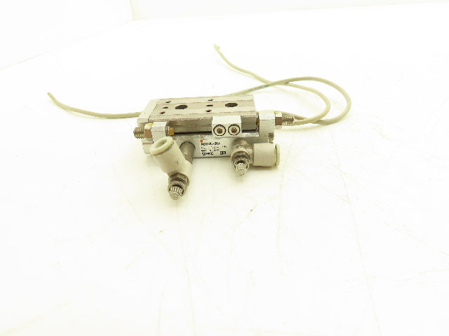 SMC MXQ8L-20A Pneumatic Air Slide Table Cylinder w/Stops 8mm Bore 20mm Stroke
