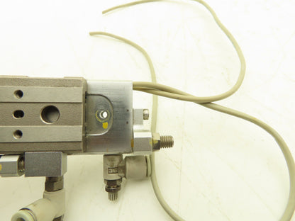 SMC MXQ8L-20A Pneumatic Air Slide Table Cylinder w/Stops 8mm Bore 20mm Stroke