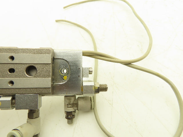 SMC MXQ8L-20A Pneumatic Air Slide Table Cylinder w/Stops 8mm Bore 20mm Stroke